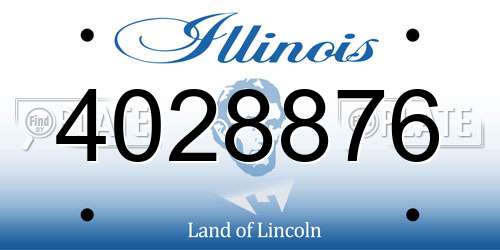 4028876 Illinois License Plate