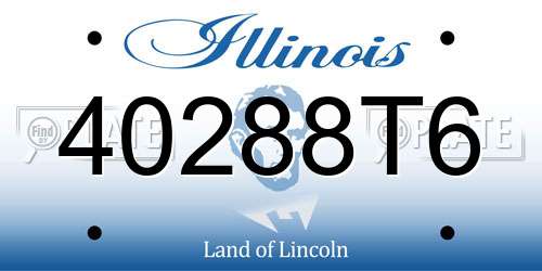 40288T6 Illinois License Plate
