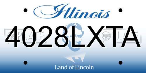 4028LXTA Illinois License Plate