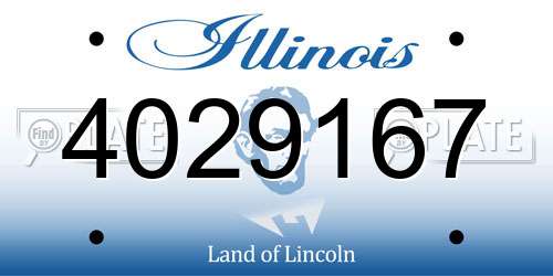4029167 Illinois License Plate