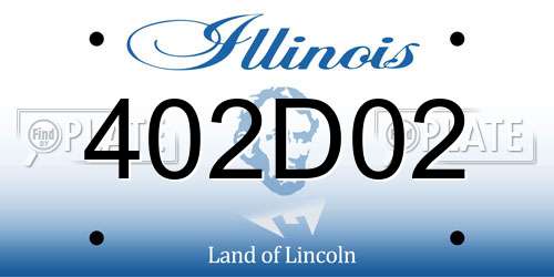 402D02 Illinois License Plate