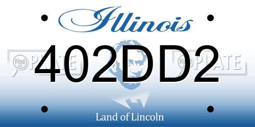 402DD2 Illinois License Plate