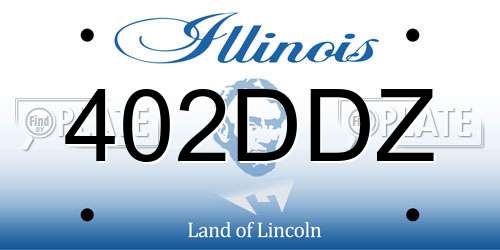 402DDZ Illinois License Plate