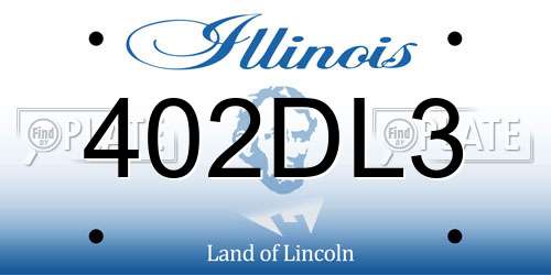 402DL3 Illinois License Plate