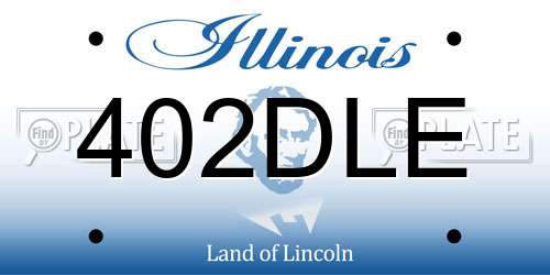 402DLE Illinois License Plate