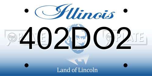 402DO2 Illinois License Plate