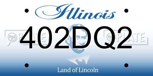 402DQ2 Illinois License Plate