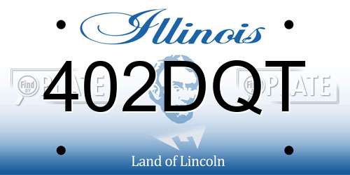 402DQT Illinois License Plate