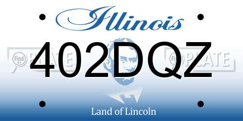 402DQZ Illinois License Plate