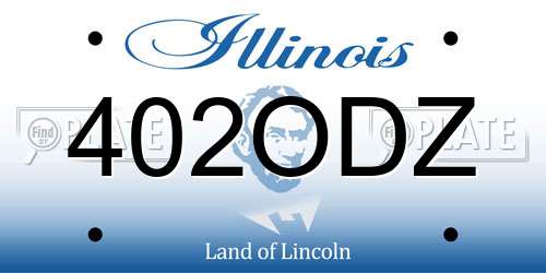 402ODZ Illinois License Plate