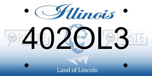 402OL3 Illinois License Plate