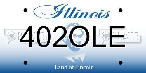 402OLE Illinois License Plate