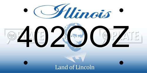 402OOZ Illinois License Plate
