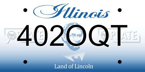 402OQT Illinois License Plate