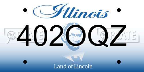 402OQZ Illinois License Plate