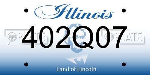 402Q07 Illinois License Plate