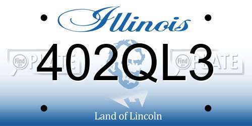 402QL3 Illinois License Plate