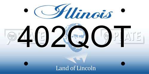 402QOT Illinois License Plate