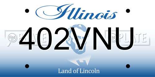 402VNU Illinois License Plate