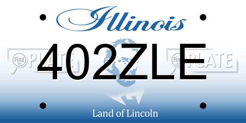 402ZLE Illinois License Plate