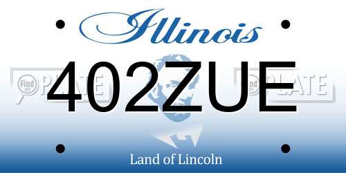 402ZUE Illinois License Plate