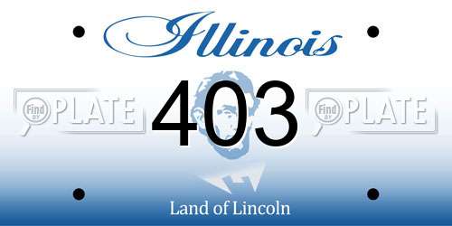 403 Illinois License Plate