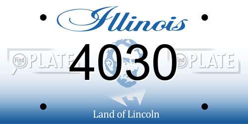 4030 Illinois License Plate