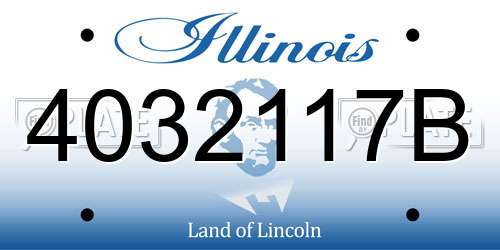 4032117B Illinois License Plate