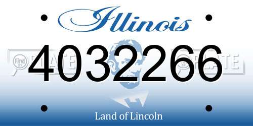 4032266 Illinois License Plate