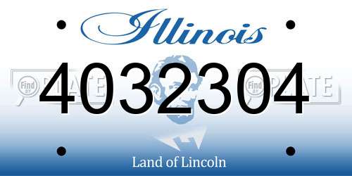 4032304 Illinois License Plate