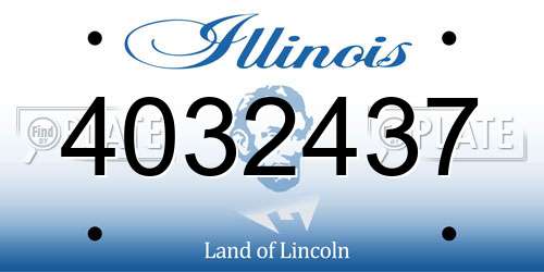 4032437 Illinois License Plate