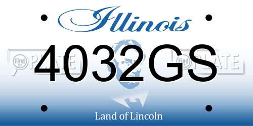 4032GS Illinois License Plate