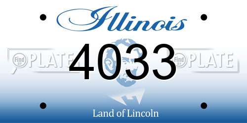 4033 Illinois License Plate
