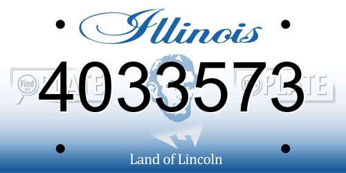 4033573 Illinois License Plate