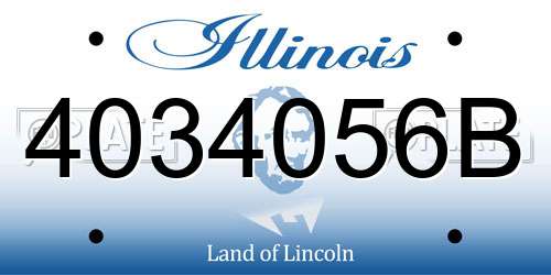 4034056B Illinois License Plate