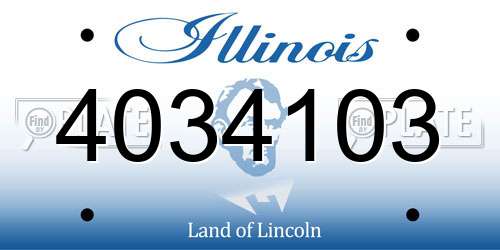 4034103 Illinois License Plate