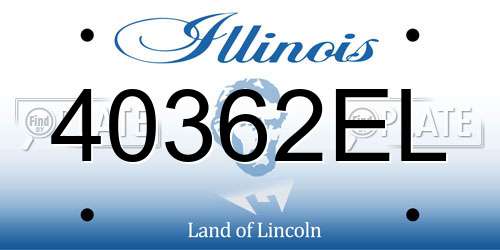40362EL Illinois License Plate