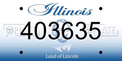 403635 Illinois License Plate