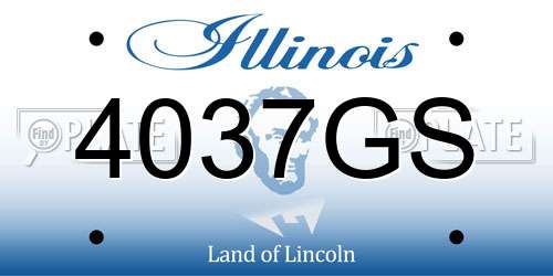 4037GS Illinois License Plate