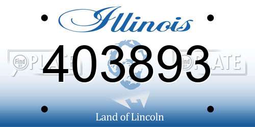 403893 Illinois License Plate