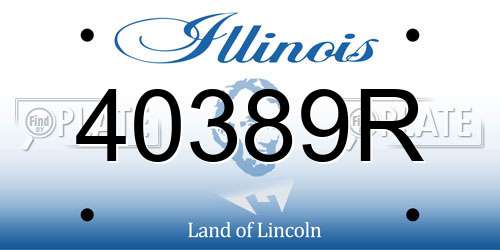 40389R Illinois License Plate
