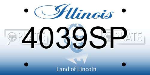 4039SP Illinois License Plate