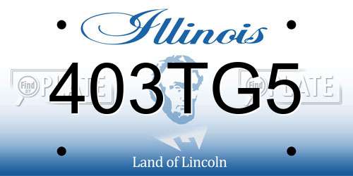 403TG5 Illinois License Plate