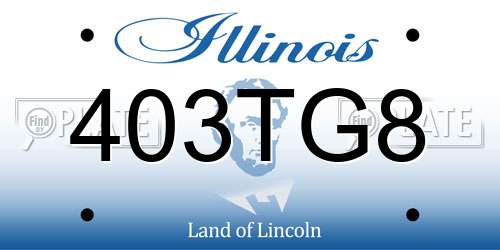 403TG8 Illinois License Plate