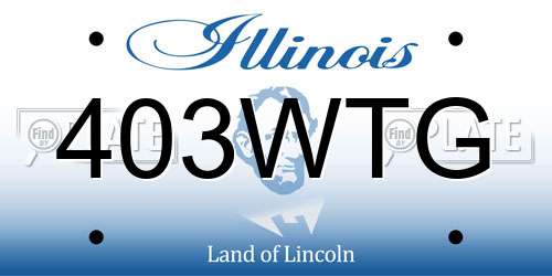 403WTG Illinois License Plate