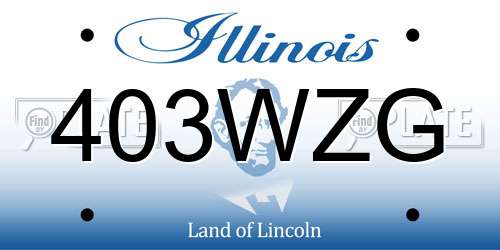 403WZG Illinois License Plate
