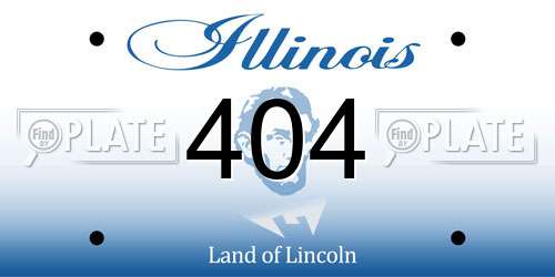 404 Illinois License Plate