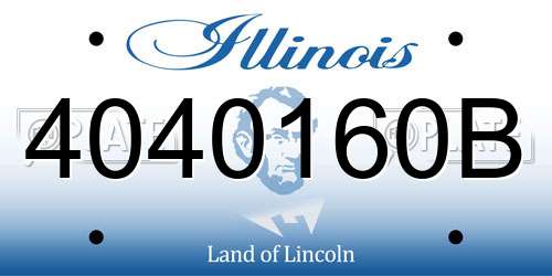 4040160B Illinois License Plate