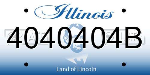 4040404B Illinois License Plate