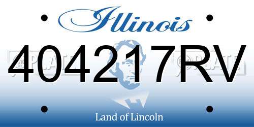 404217RV Illinois License Plate